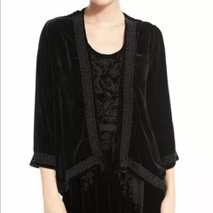 Johnny Was embroidered size XL black velvet